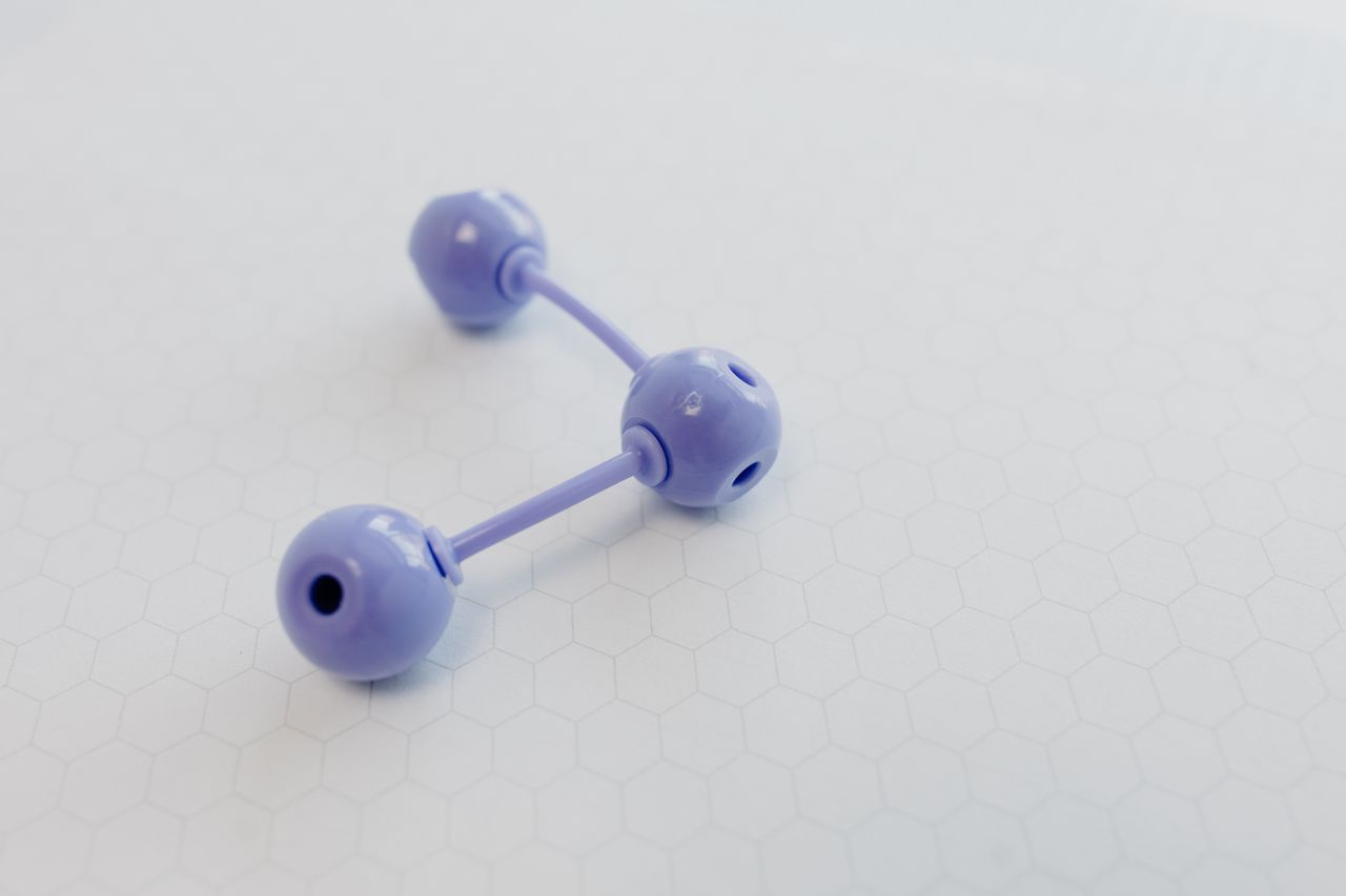 Purple plastic molecular model