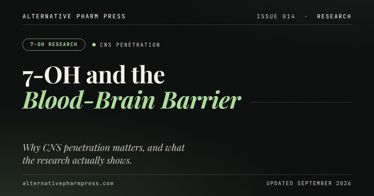 Editorial cover card: 7-OH and the blood-brain barrier