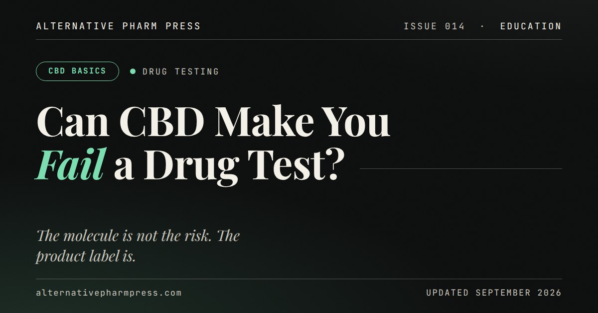Editorial cover card: Can CBD make you fail a drug test?