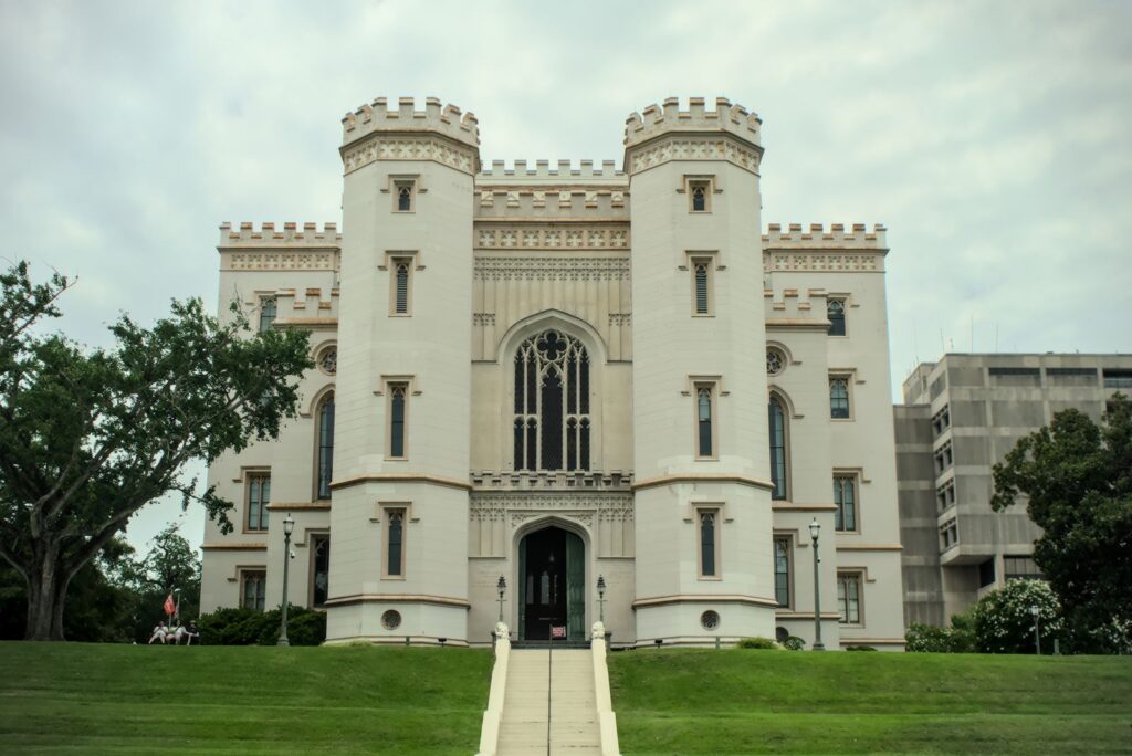 Historic Gothic-style Old State Capitol in Baton Rouge, Louisiana, USA