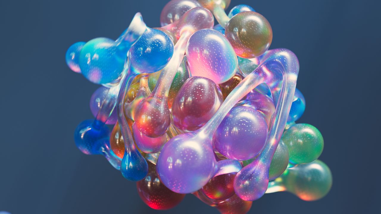 Abstract 3D molecular structure
